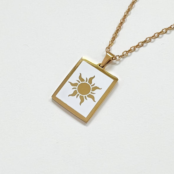 Buy Gold Burning Sun Necklace in Stainless Steel, Celestial Jewelry Online  in India - Etsy